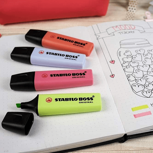 Estuche 4 Rotuladores Stabilo Boss Pasteles  Multicolor