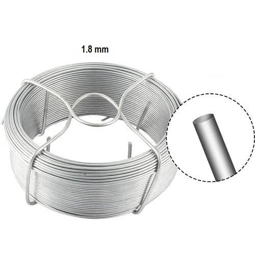 Alambre de Hierro Galvanizado Rollo 1.8 mm 8 M Gris