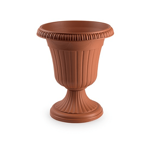 Macetero rendondo copa de plastico 38 cm Marron