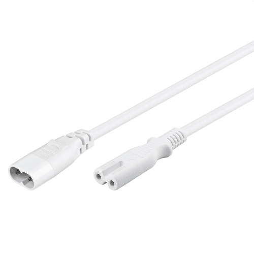 Cable de alimentacion extensor C7 a C8 2 M Blanco