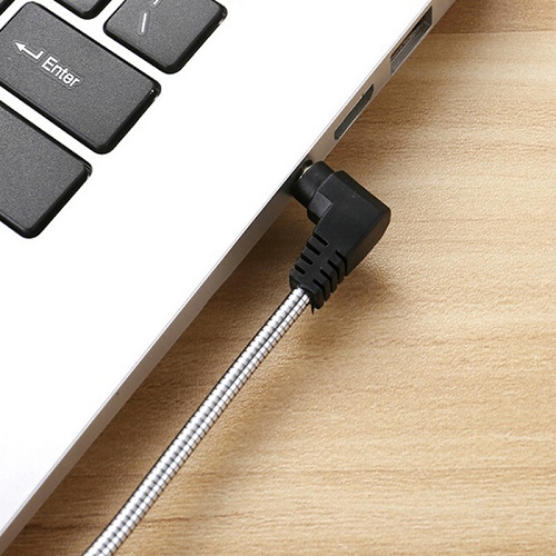 Microfono flexible mini 3.5mm para ordenador 20 cm Negro