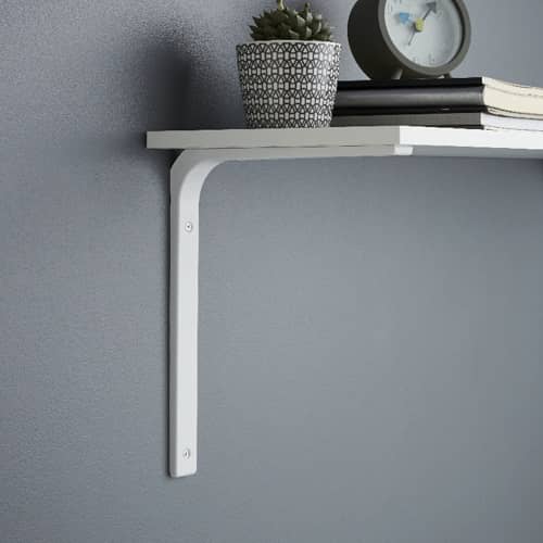 Escuadra para estanteria metalica 200x250 mm Blanco