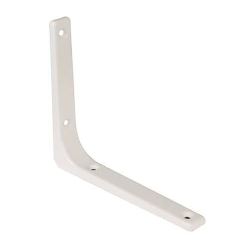 Escuadra estampada blanca para estantes 130x130 mm 15 kg