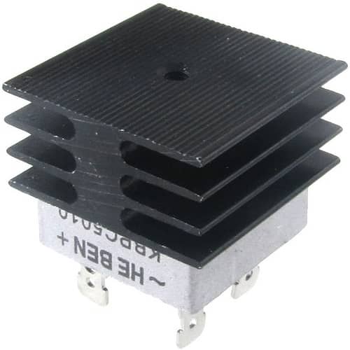 Rectificador Puente 50A 1000V con disipador