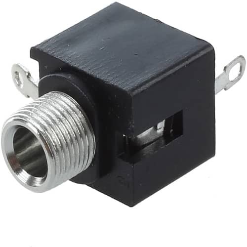Conector Jack 3.5mm mono hembra montaje de PCB  Negro