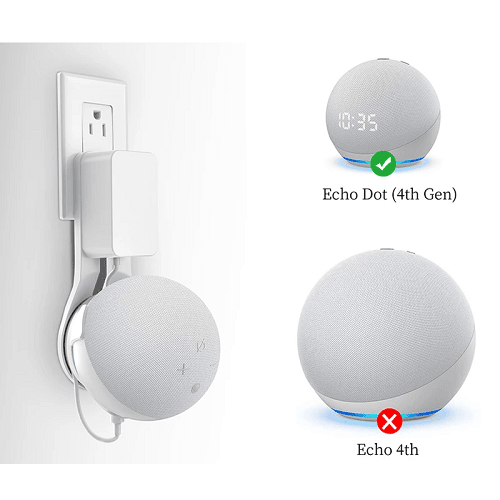 Soporte de Pared para Dot 4th Generacion para enchufe  Blanco