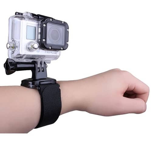 Correa ajustable giratorio muñeca compatible con camara GoPr  Negro