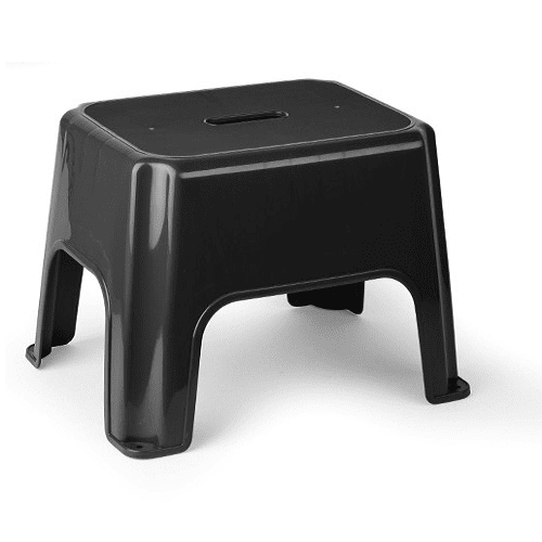 Taburete de plastico bajo  Negro