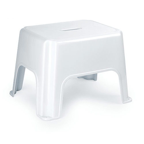 Taburete de plastico bajo  Blanco