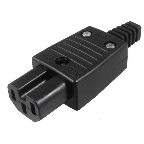 Conector alimentacion C15 hembra  Negro 10 A