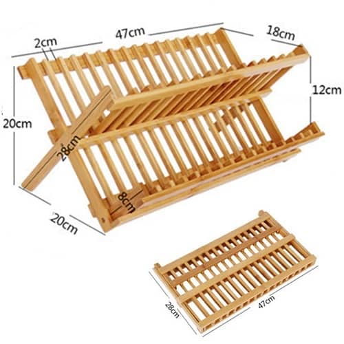 Portaplatos de Bambu para 32 platos 40x30 cm
