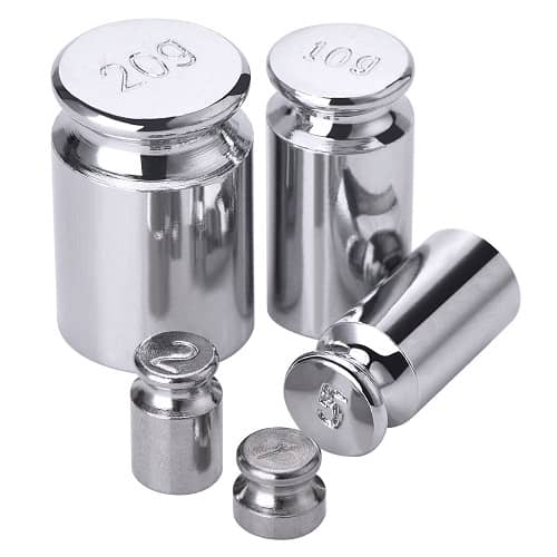 Pesos de calibracion para basculas digitales 1-20 gramos