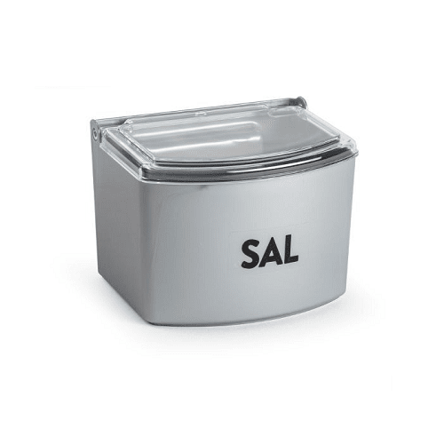 Salero plastico con tapa  Gris