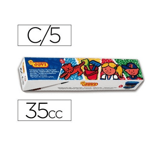 Tempera Jovi 5 unidades 35 ml  Multicolor