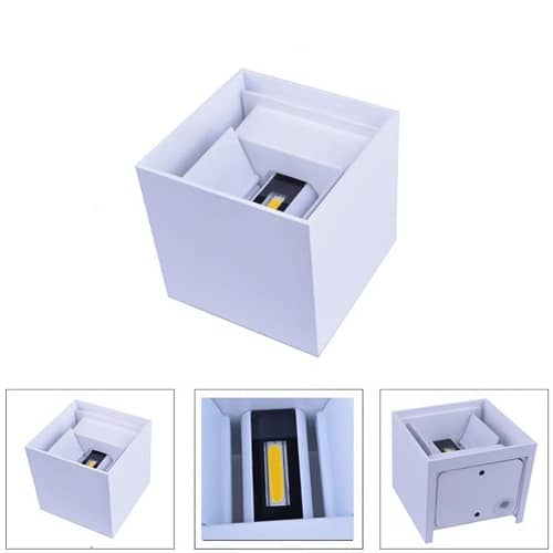 Lampara de pared aplique LED 3000K IP65  Blanco  10W