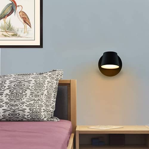 Lampara de pared aplique LED 3000K IP65 orientable  Negro  7.5W