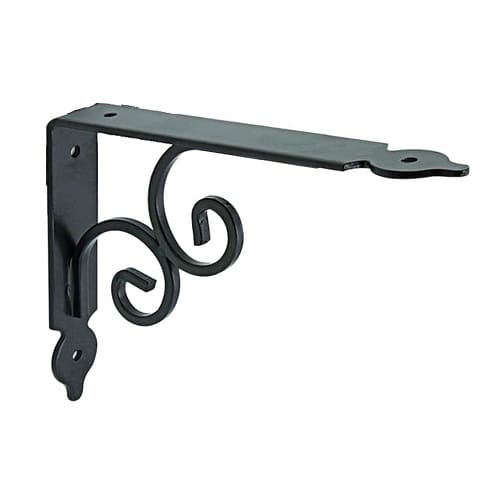 Escuadra para estanteria metalica decorativa 190x240 mm Negro