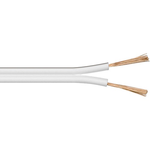 Cable para altavoz 2x 4 mm2 100 M Blanco