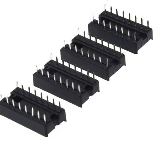 Adaptador Dip IC Tipo de Soldadura 16 Pin 2.54mm (30 uds)  Negro