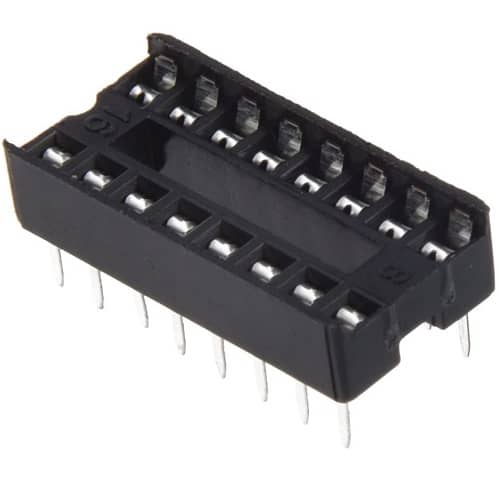 Adaptador Dip IC Tipo de Soldadura 16 Pin 2.54mm (30 uds)  Negro