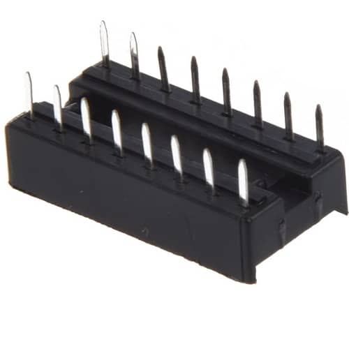 Adaptador Dip IC Tipo de Soldadura 16 Pin 2.54mm (30 uds)  Negro