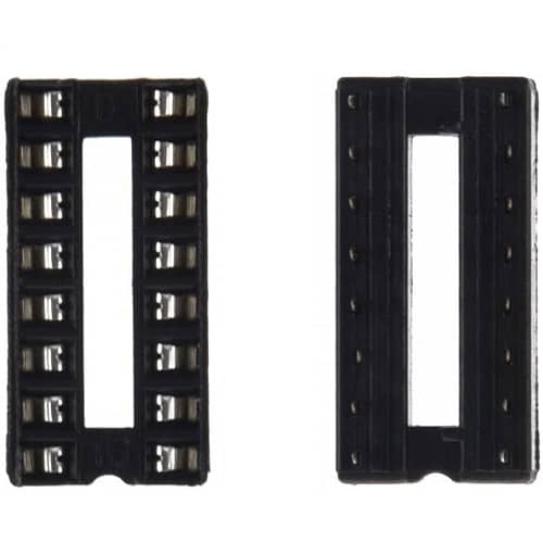 Adaptador Dip IC Tipo de Soldadura 16 Pin 2.54mm (30 uds)  Negro