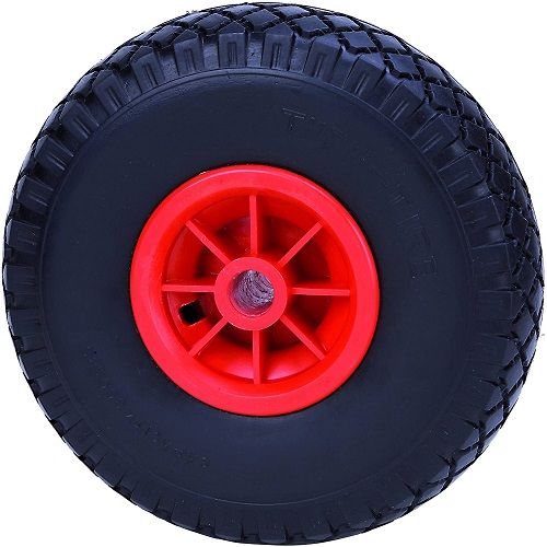 Rueda maciza de carretilla anti-pinchazos 100 Kg diametro 26  Rojo