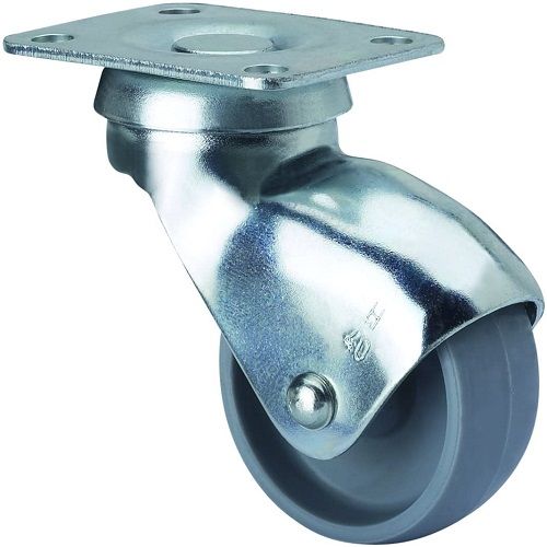 Rueda pivotante de plastico sin freno 30 mm  Gris