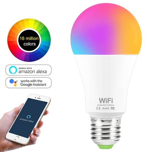 Bombilla LED inteligente WIFI RGB E27  Multicolor  10W