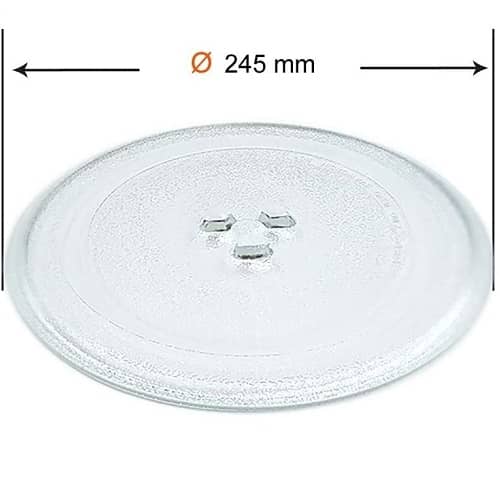 Plato para microondas diametro Universal 245 mm Transparente