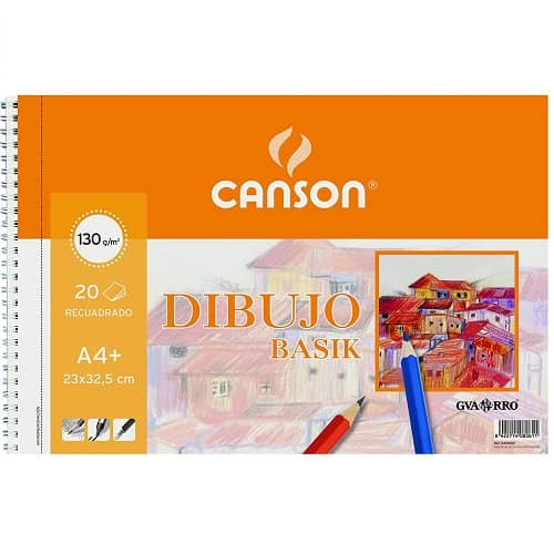 Block dibujo microperforado Canson (20 hojas) A4 Blanco