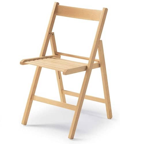 Silla plegable para jardin exterior madera de haya  Marron
