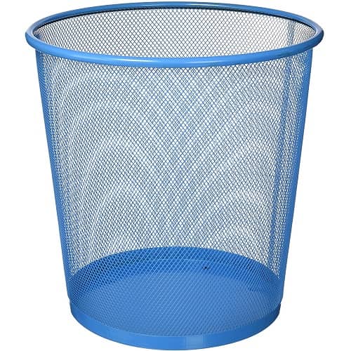 Papelera malla metalica 12 Litros Azul