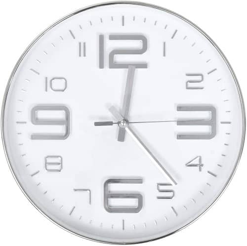 Reloj de pared moderno 30 cm  Blanco