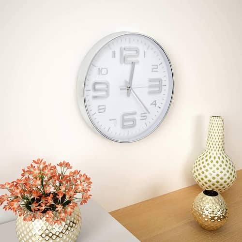 Reloj de pared moderno 30 cm  Blanco