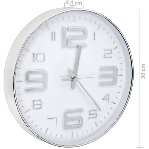Reloj de pared moderno 30 cm  Blanco