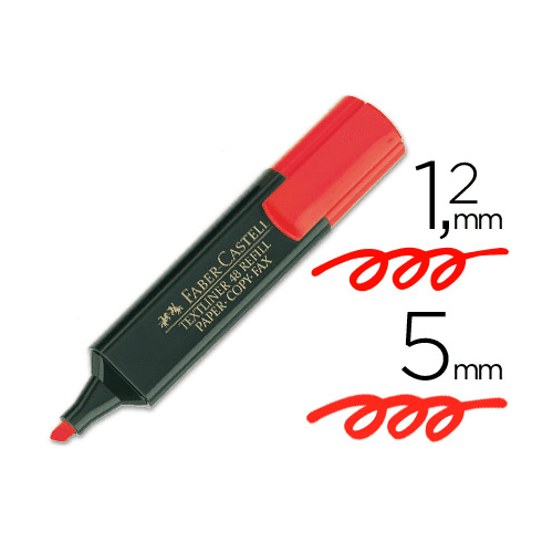 Rotulador Faber-Castell Textliner 48  Rojo