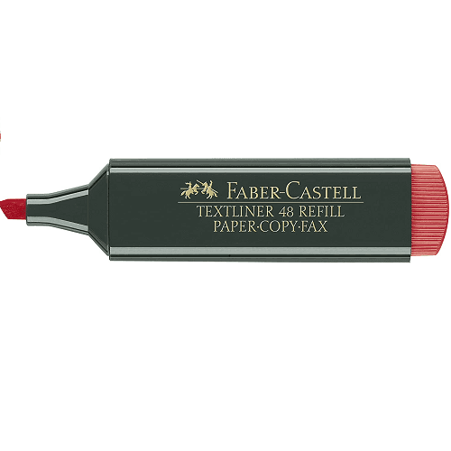 Rotulador Faber-Castell Textliner 48  Rojo