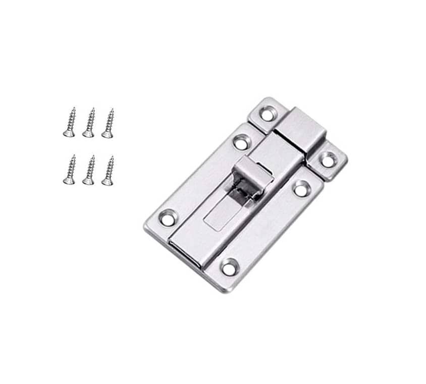 Cerradura cerrojo pestillo para puerta 75 mm Gris