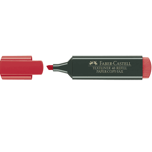 Rotulador Faber-Castell Textliner 48  Rojo