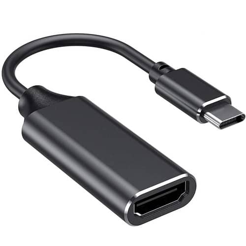 Adaptador USB C a 0.20 M Negro