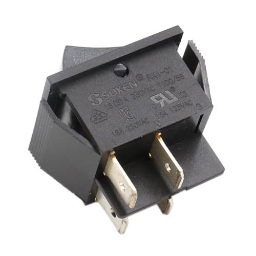 Interruptor basculante ON-OFF DPST 4 vias  Negro 16 A