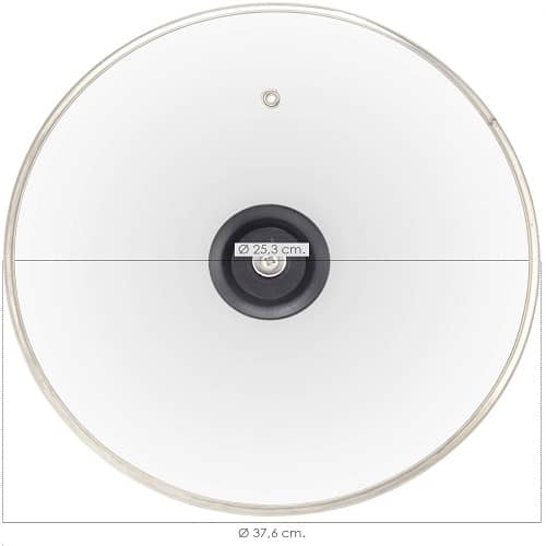 Tapa de cristal para sarten 26 cm Transparente
