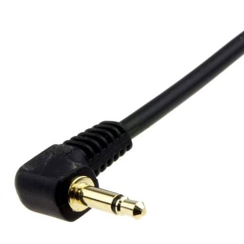 Cable de audio mono jack 3.5 macho acodado dorado 1 M Negro