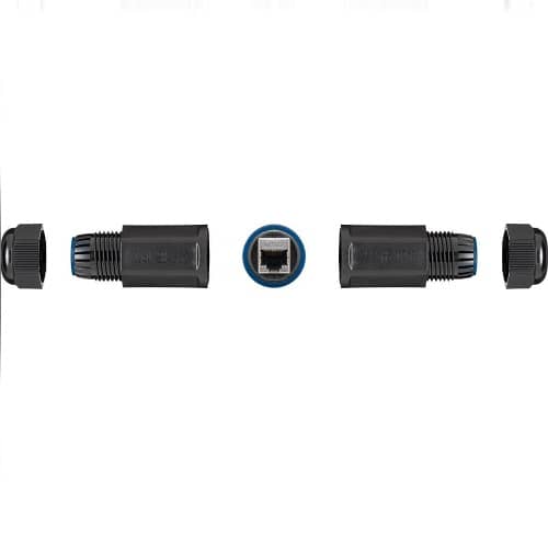 Conector de Cable red RJ45 CAT6 IP68  Negro