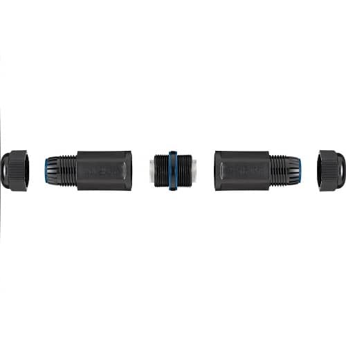 Conector de Cable red RJ45 CAT6 IP68  Negro