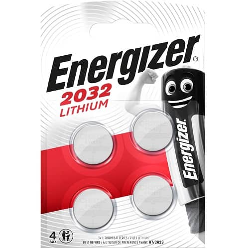 Pila de boton de litio 2032 Energizer pack 4 pilas