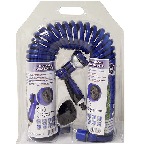 Manguera Helicoidal 9 mm 15 M Azul
