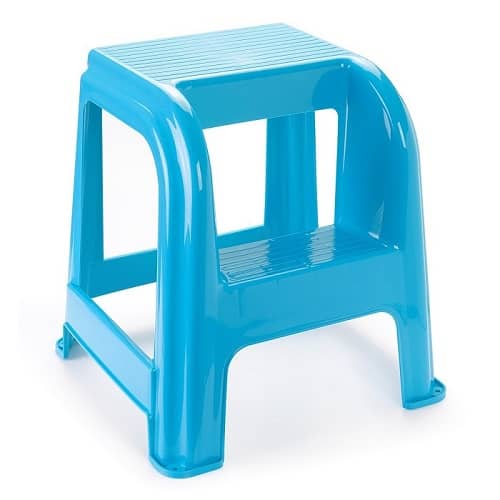 Taburete de plastico con escalon  Azul