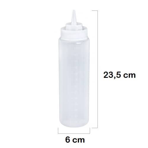 Bote plastico para salsas 500 ml Transparente